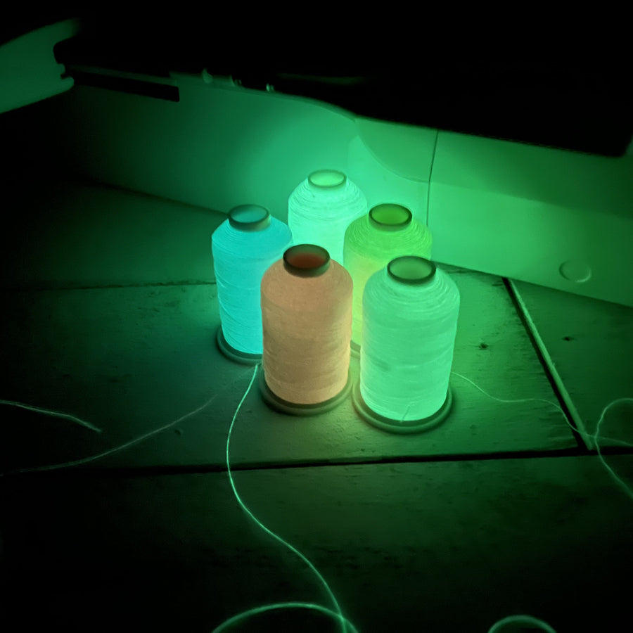 Glow In The Dark Thread in use