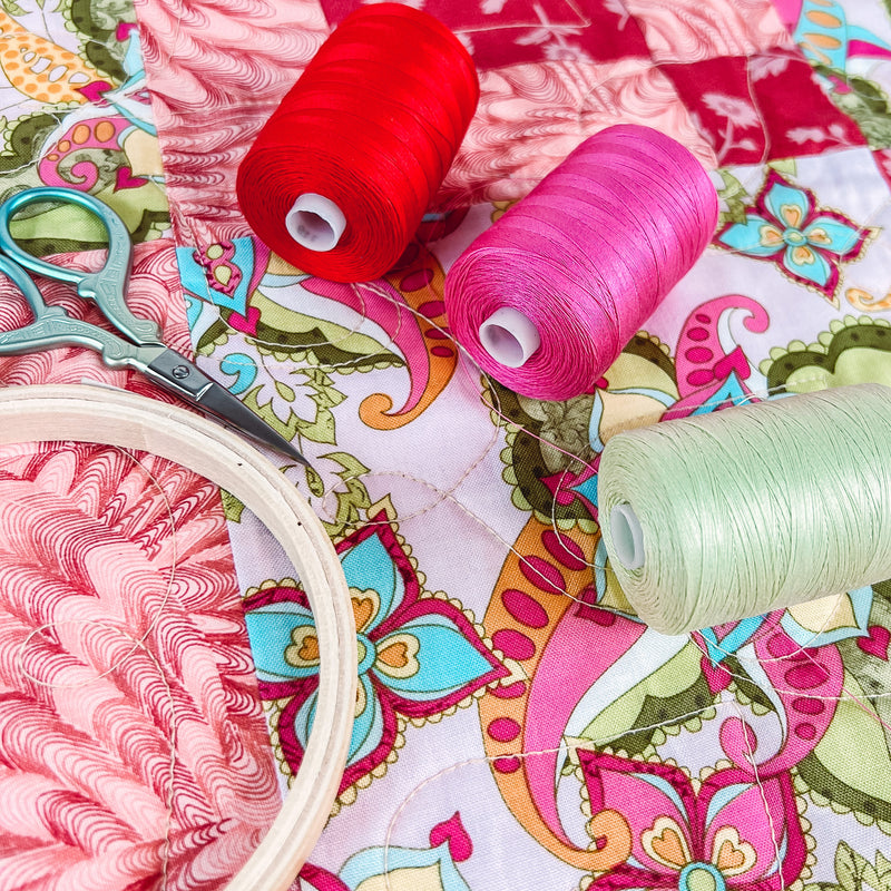 Cotton Quilting Thread - Bright Navy - 1000 Meters - 50 Wt. - Threadart.com