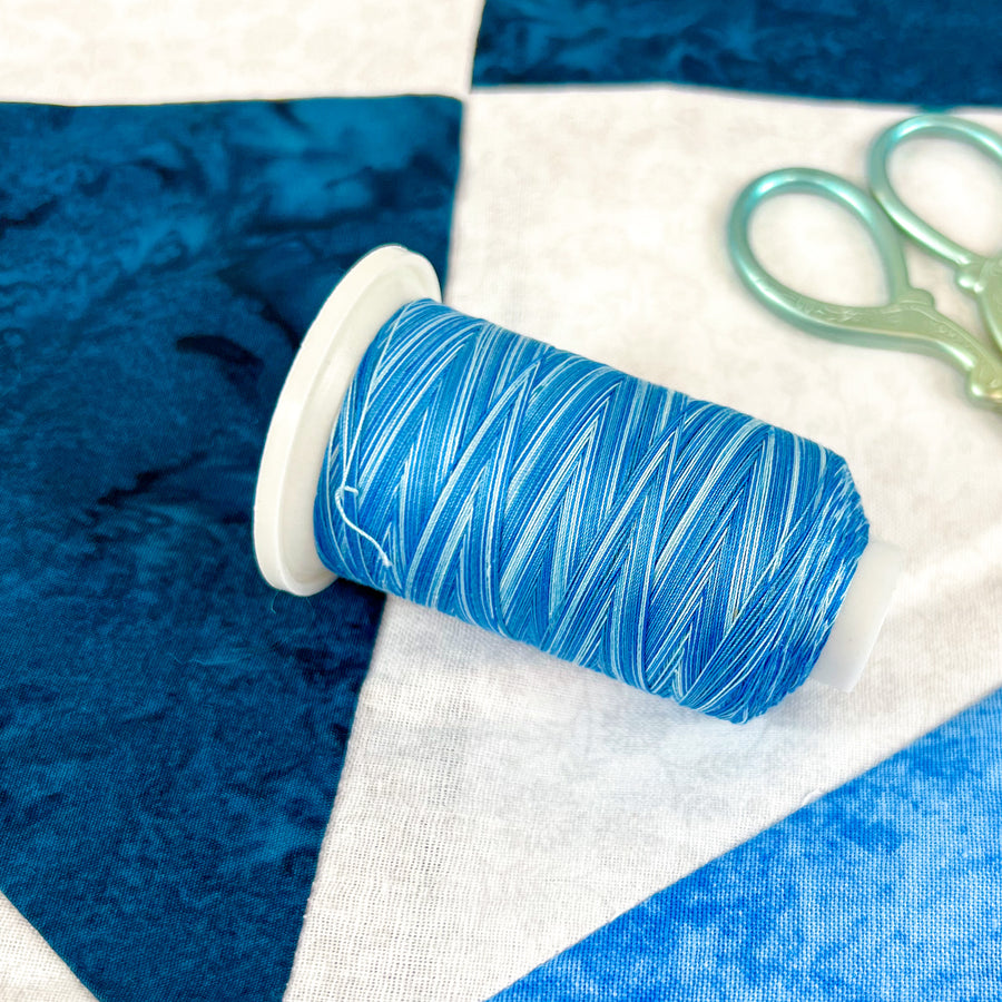 Multicolor Polyester Embroidery Thread in use