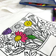 Color Your Own Tote Bag - Beauty Shoppe Design (Without Markers) - Threadart.com