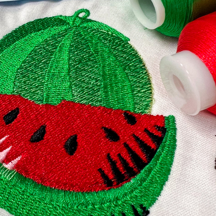 Machine Embroidery Thread Sets in use