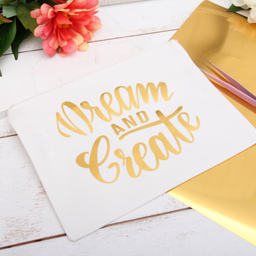 Heat Transfer Metallic Vinyl - Single Color Rolls By The Yard in use
