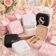 Personalized Travel Jewelry Case with Name - Zippered Organizer - Threadart.com