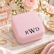 Personalized Travel Jewelry Case with Name - Zippered Organizer - Threadart.com