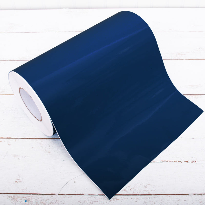 Permanent Vinyl Adhesive Dark Blue - Huge Roll - 12" Wide X 55 Yd Roll - Threadart.com