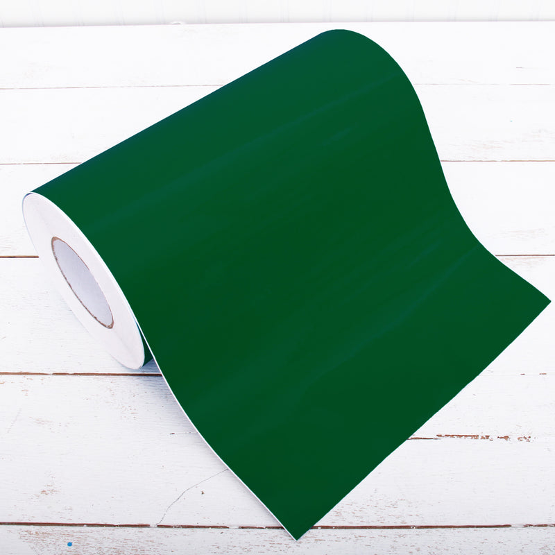 Permanent Vinyl Adhesive Forest Green - 12" Wide One Yard Roll - Threadart.com