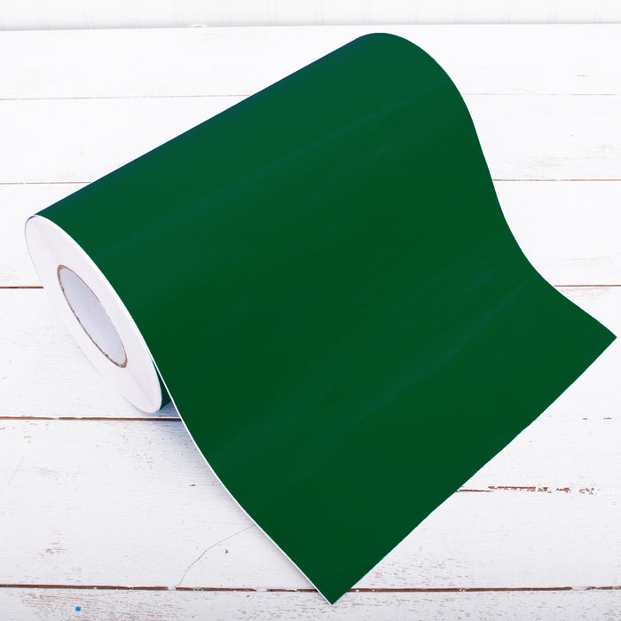 Permanent Vinyl Adhesive Forest Green - 12" Wide Roll Cut By The Yard - Threadart.com