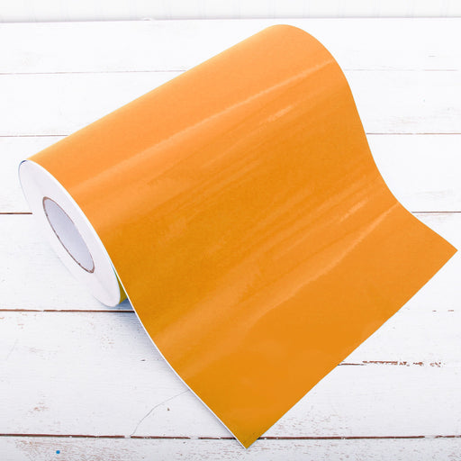 Permanent Vinyl Adhesive Orange-Yellow - 12" Wide X 5 Yd Roll - Threadart.com