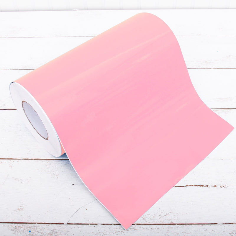 Permanent Vinyl Adhesive Pink - Huge Roll - 12" Wide X 55 Yd Roll - Threadart.com