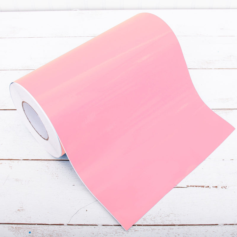 Permanent Vinyl Adhesive Pink - 12" Wide X 5 Yd Roll - Threadart.com
