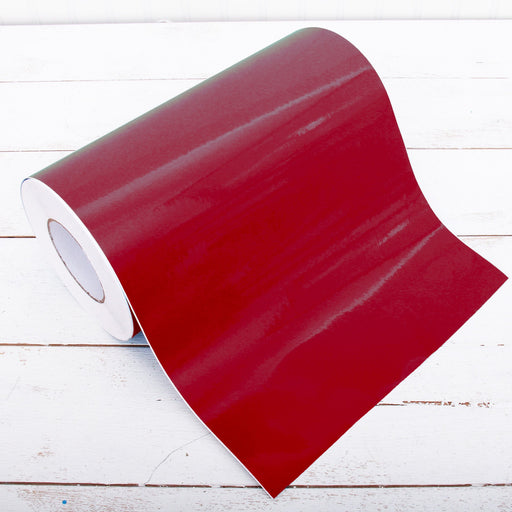 Permanent Vinyl Adhesive Dark Red - 12" Wide X 5 Yd Roll - Threadart.com
