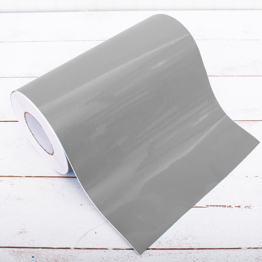 Permanent Vinyl Adhesive Silver Grey - 12 Wide Roll Cut By The Yard