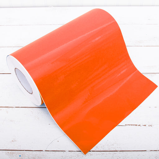 Permanent Vinyl Adhesive Orange - 12 Wide Roll Cut By The Yard