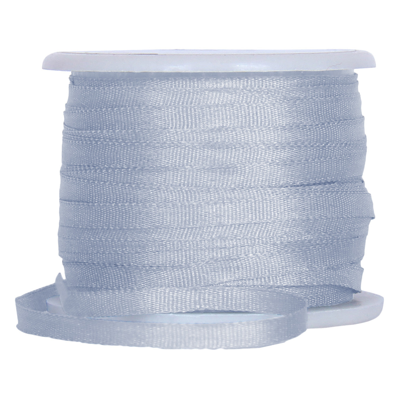 Silver Grey Silk Ribbon - 2mm 10 Meter Roll 100% Pure For Embroidery ...