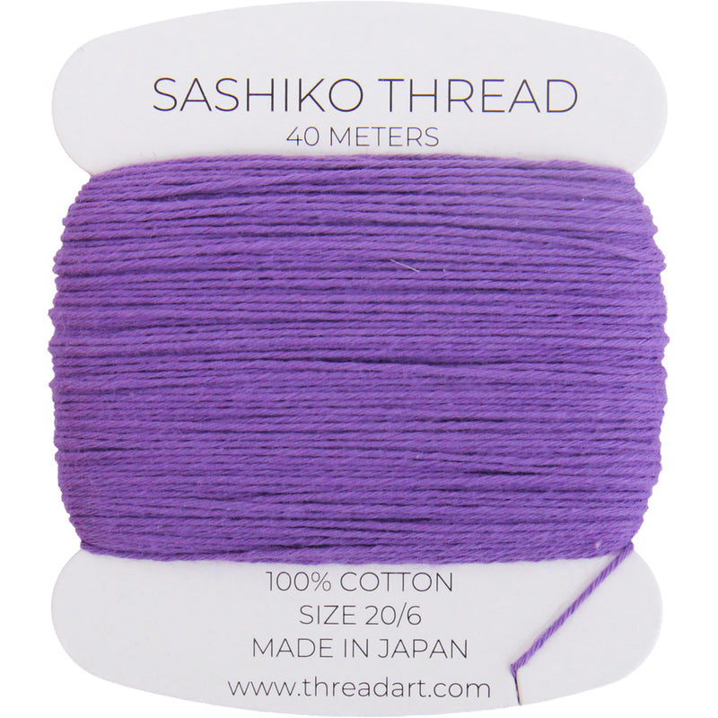 ThreadArt Sashiko Thread, 100% Cotton, Medium Size 20/6, Purple 119