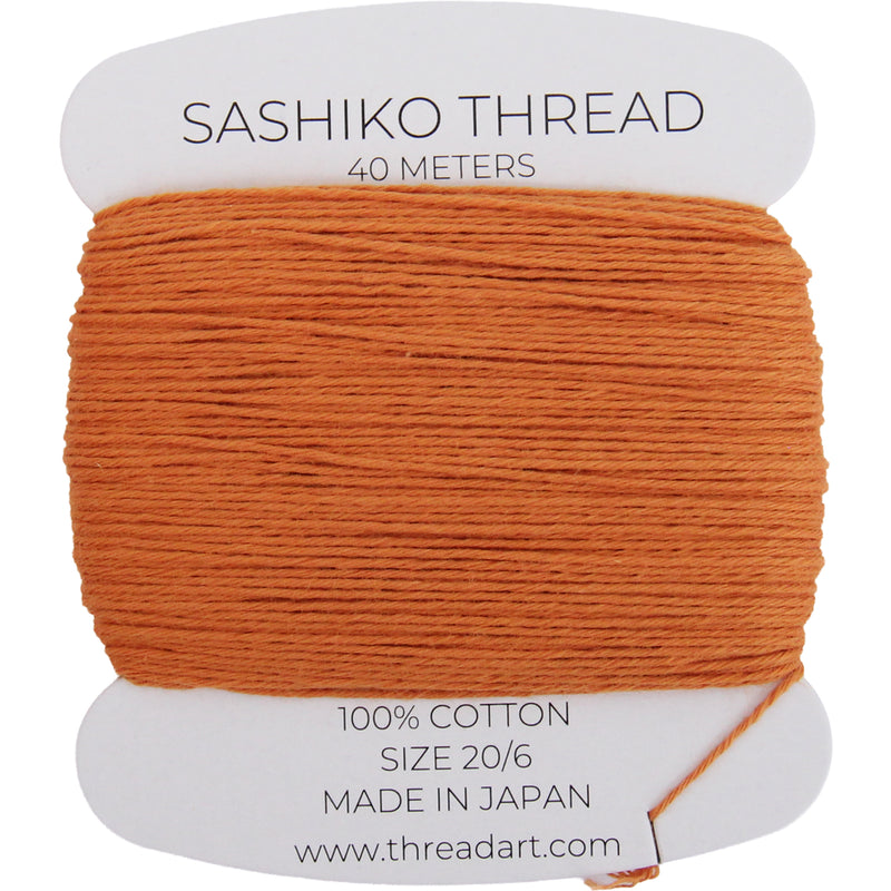 ThreadArt Sashiko Thread, 100% Cotton, Medium Size 20/6, Rust 14