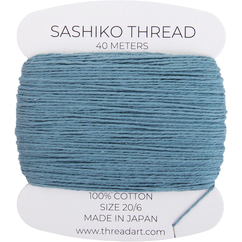 ThreadArt Sashiko Thread, 100% Cotton, Medium Size 20/6, Denim Blue 19