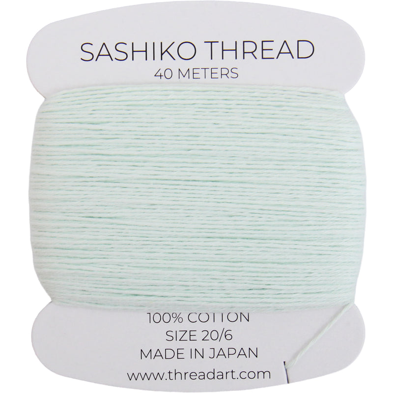 ThreadArt Sashiko Thread, 100% Cotton, Medium Size 20/6, Silver K1