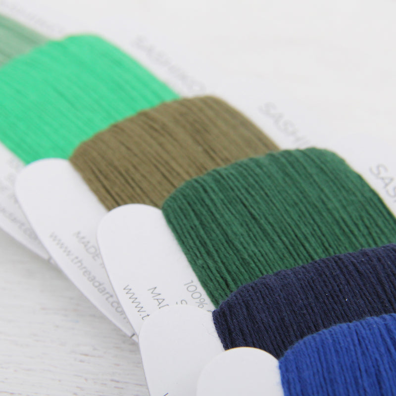 ThreadArt Sashiko Thread, 100% Cotton, Medium Size 20/6, Forest Green K7