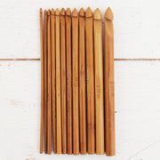 Bamboo Crochet Hook Set with 12 Hooks - Threadart.com