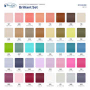 40 Colors Polyester Embroidery Thread Set-1000M Cones - Set D - Threadart.com