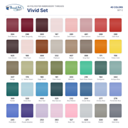 40 Colors Polyester Embroidery Thread Set- 1000M Cones - Set C - Threadart.com