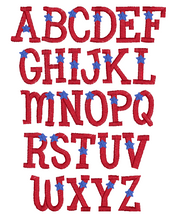 Patriotic Font Machine Embroidery Design Set -  Monogram Alphabet Letters BX Font - Download 9 Formats and 3 Sizes - Threadart.com