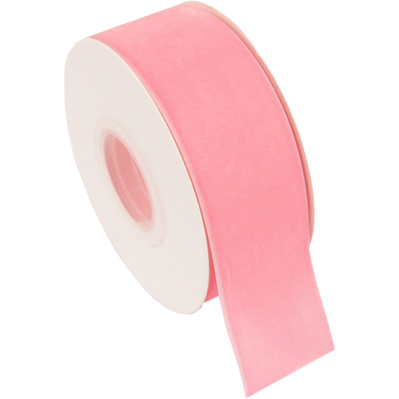 Pink Velvet Ribbon - 1 1/2" Wide Roll - 5 Yards - Threadart.com