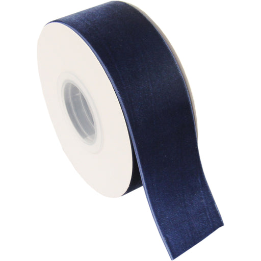 Navy Velvet Ribbon - 1 1/2" Wide Roll - 5 Yards - Threadart.com