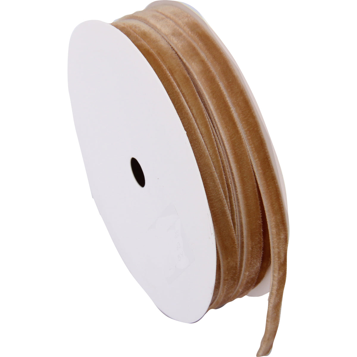 Tan Velvet Ribbon - Thin 1/4