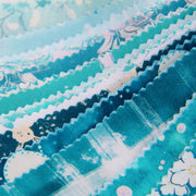 Fat Quarter Bundle - Five Aqua Precut Cotton Fabrics - Threadart.com