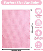 Personalized Puppy Blanket - Soft Minky Ivory, Blue and Pink - Threadart.com