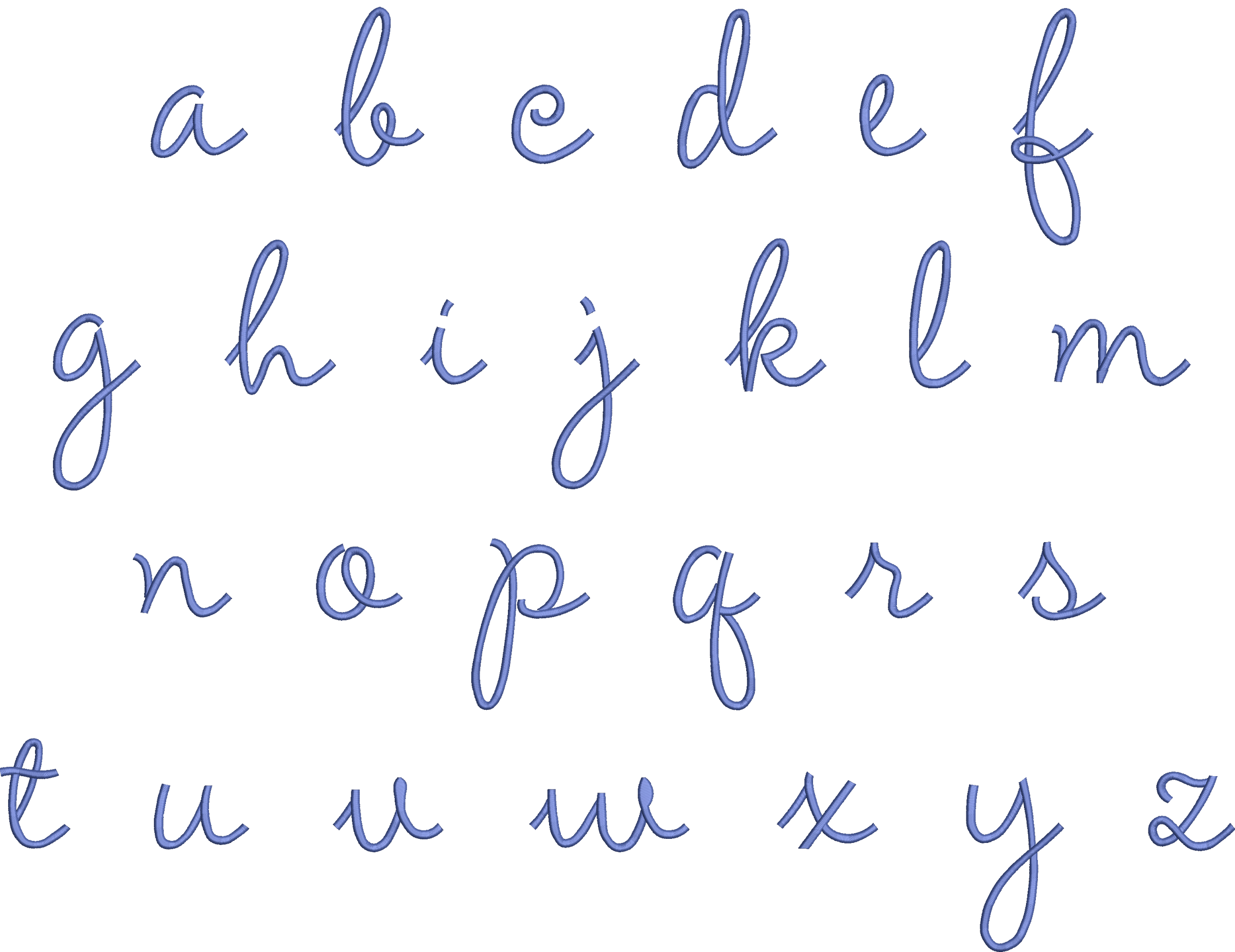 Ameli Cursive Amelia Font Machine Embroidery Design Set - Cursive Alphabet Letters B ...