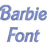 Barbie Font Machine Embroidery Design Set - 1" Fun Alphabet Letters BX Font - Download 9 Formats - Threadart.com