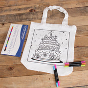 Color Your Own Tote Bag - Cake Design (Without Markers) - Threadart.com