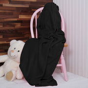 Plush Fleece Blanket - Black - Threadart.com