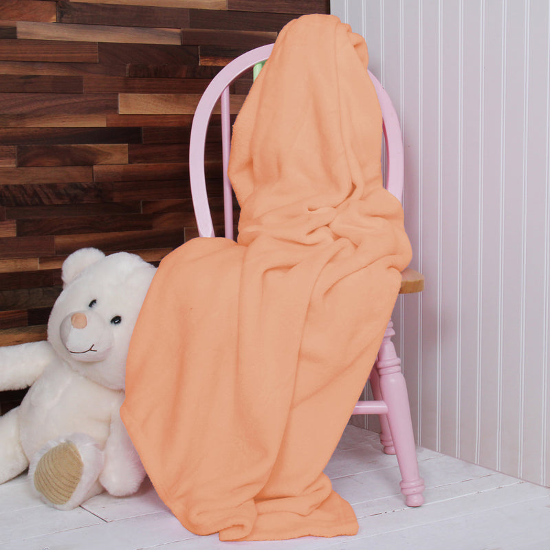 Plush Fleece Blanket - Coral - Threadart.com