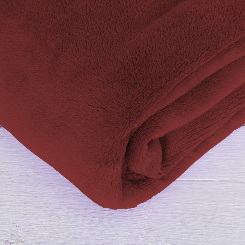 Plush Fleece Blanket - Maroon - Threadart.com