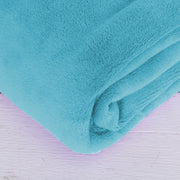 Pack of 3 Plush Fleece Blanket - Turquoise - Threadart.com