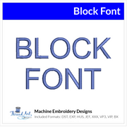 Block Font Machine Embroidery Design Set -  Alphabet Letters BX Font - Download 9 Formats and 7 Sizes, 1", 1.5", 2", 2.5" 3" 3.5" 4" - Threadart.com