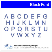 Block Font Machine Embroidery Design Set -  Alphabet Letters BX Font - Download 9 Formats and 7 Sizes, 1", 1.5", 2", 2.5" 3" 3.5" 4" - Threadart.com