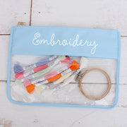 Personalized Clear Zipper Pouch Bags with Embroidery - Customized With Name or Words - Threadart.com