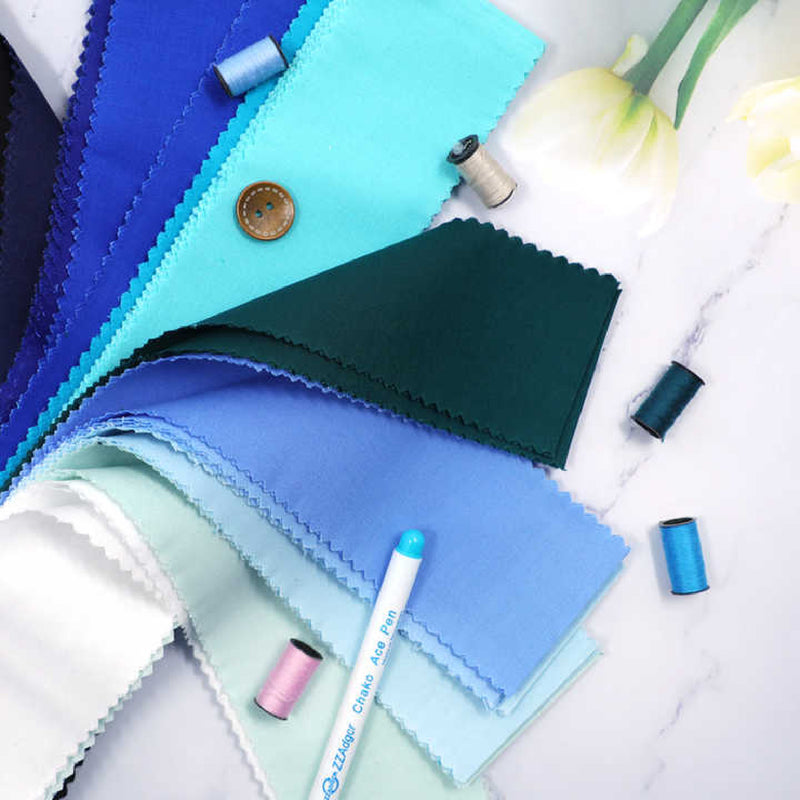 Jelly Roll Fabric Strips, 40 Precut Fabric Strips in Navy, Premium Cotton - Threadart.com