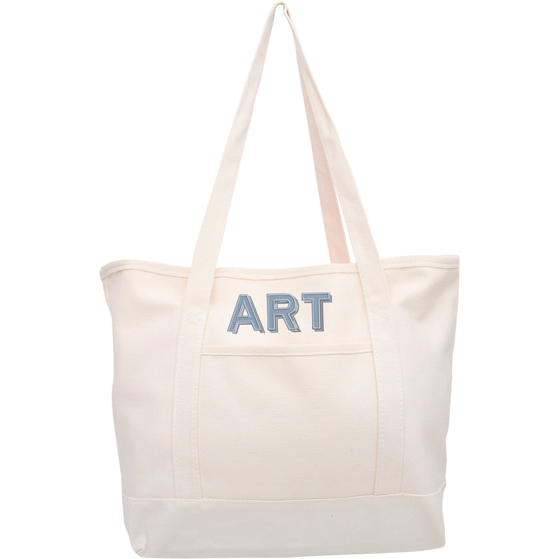 Personalized Tote Bag - Embroidered Two Color Shadow Block - Threadart.com