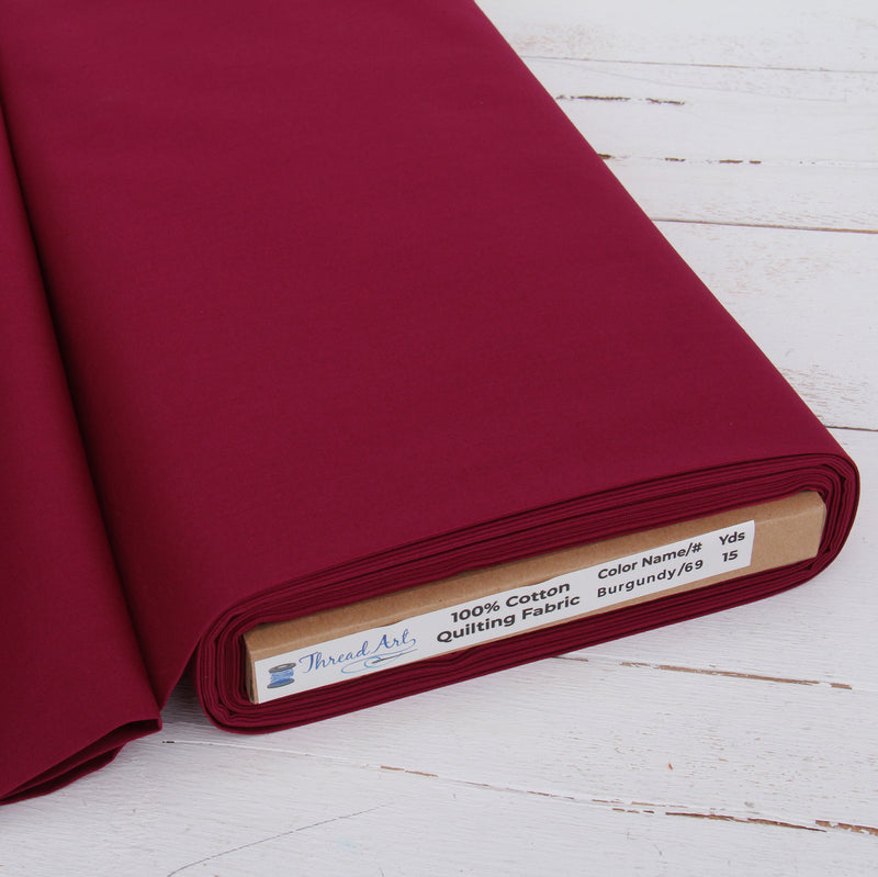 BOLT ENDS of Solid Cotton Fabrics - 1/2 yard to 1 yard cuts - Threadart.com
