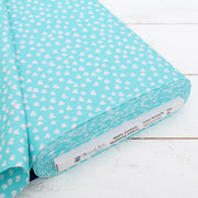 Premium Cotton Quilting Fabric Sold By The Yard - Confetti Brights Collection - Aqua Heart - Threadart.com