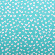Premium Cotton Quilting Fabric Sold By The Yard - Confetti Brights Collection - Aqua Heart - Threadart.com