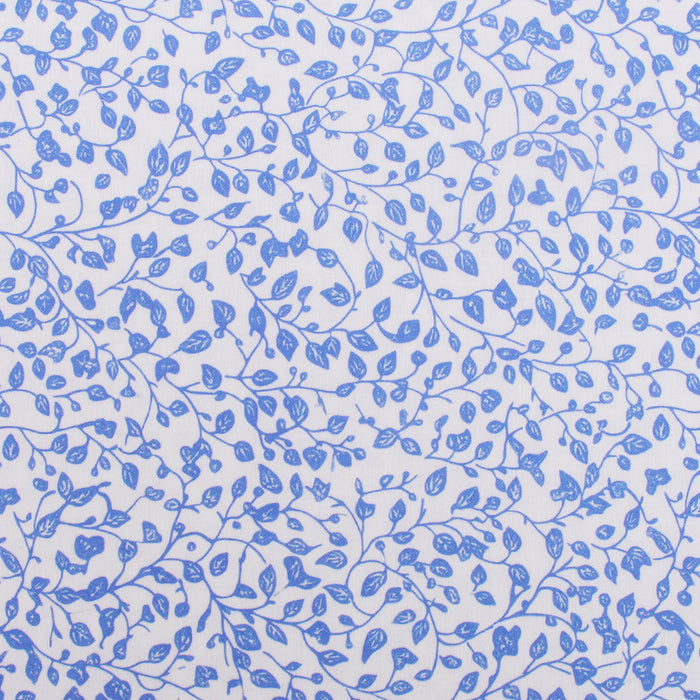 Premium Cotton Quilting Fabric Sold By The Yard - Confetti Brights Collection - Blue Vines - Threadart.com