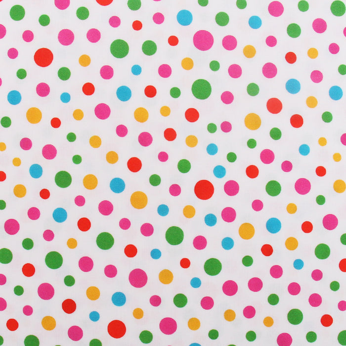 Premium Cotton Quilting Fabric Sold By The Yard - Confetti Brights Collection - Dots - Threadart.com