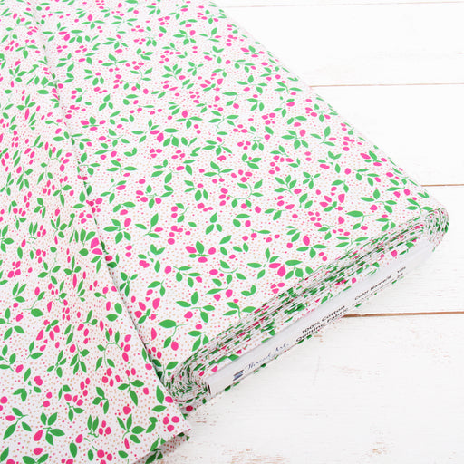 Premium Cotton Quilting Fabric Sold By The Yard - Confetti Brights Collection - Leaves - Threadart.com